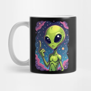 Cosmic Command: The Pointing Alien Mug
